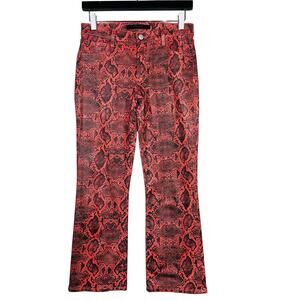 J Brand Snakeprint Wax Coat Selena Jeans - 27